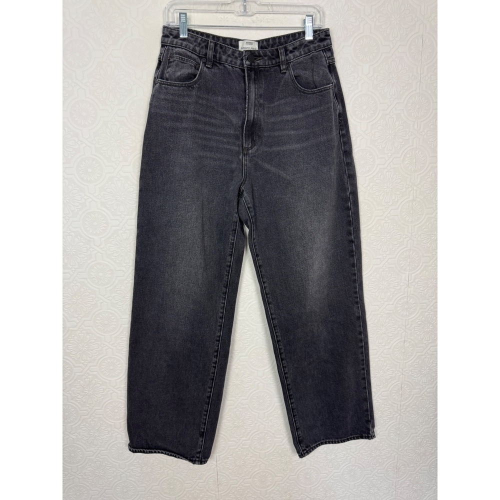 Abrand A Carrie Jean Black High Rise Wide Leg Denim Jeans Size 30